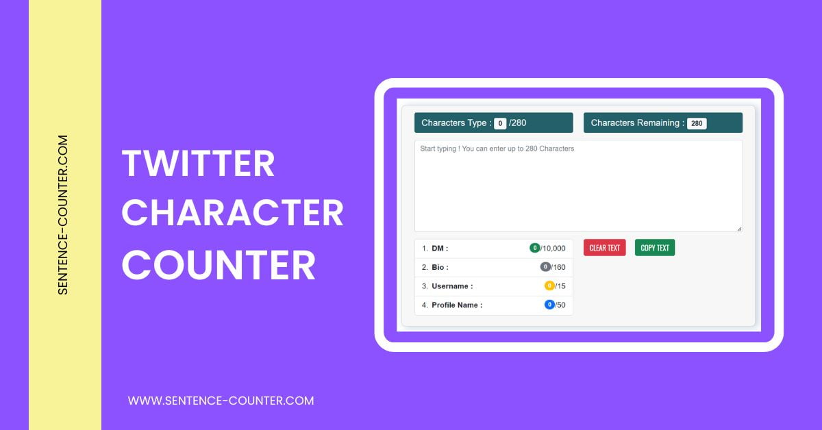 Twitter Character Counter count tweet length